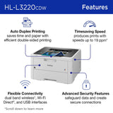 Wireless Compact Digital Color Printer with Laser Quality Output, Duplex