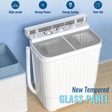 Portable Mini Washing Machine Washer with Twin Tub, Dryer Wash