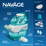 Saline Nasal Rinse Kit with 1 Navage Nose Cleaner, 20 Salt Pods, Paisley Travel