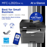 Brother MFC-L2820DW XL Wireless Compact Monochrome All-in-One Laser Printer