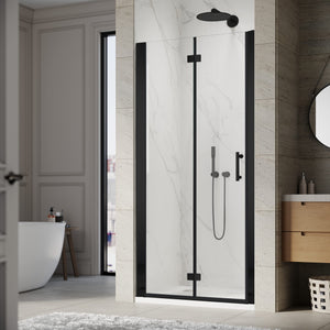 Shower Door 1/4" Clear Glass,Stainless Steel Hardware