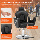 Barber Chair, 360 Degrees Swivel 90°-130° Reclining