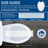 Raised Toilet Seat for Seniors, Clean Shield Guard