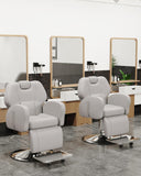 Barber Chair, Reclining Salon Chair for Hair Stylist