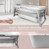 Bathtub for Adult - Large 56'in Foldable Collapsible tub