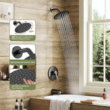 Black Shower Head and Handle Set, Shower