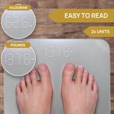 Bathroom Body Scale, Measures Weight up to 400 lbs. Includes Batteries