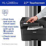 Brother HL-L2480DW Wireless Compact Monochrome Multi-Function Laser Printer