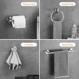 Bathroom Hardware Set 10 Pieces, Stainless Steel Towel Bar Set Includes 2 Packs 16 inch Towel Bar