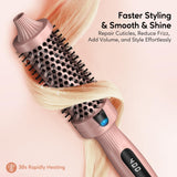 1.5 Inch Rose Gold)& Ionic Hair Straightener Brush