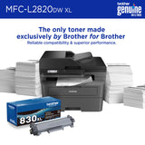 Brother MFC-L2820DW XL Wireless Compact Monochrome All-in-One Laser Printer