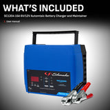 2-in-1 Rapid Battery Charger and Maintainer, SC1304 - Fully Automatic, 15 Amps, 12 Volt and 6 Volt