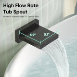 Tub Spout,Blak Bathtub Shower Faucet Set