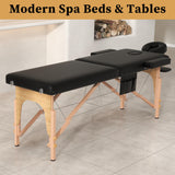 Table Massage Bed Portable, 29 LBs Light Weight 2 Section Foldable