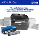 Brother MFC-L2820DW Wireless Compact Monochrome All-in-One Laser Printer