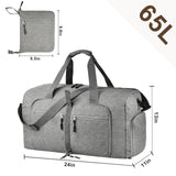 Toiletry Bags - Foldable Duffel Bag with Shoes Compartment - Overnight Bags Waterproof