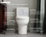 Toilet with Soft Close Seat, High-Efficiency Supply, Standard Bathroom