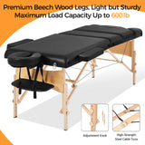 Massage Bed Wide Tattoo Table with Bolster & Carrying Bag