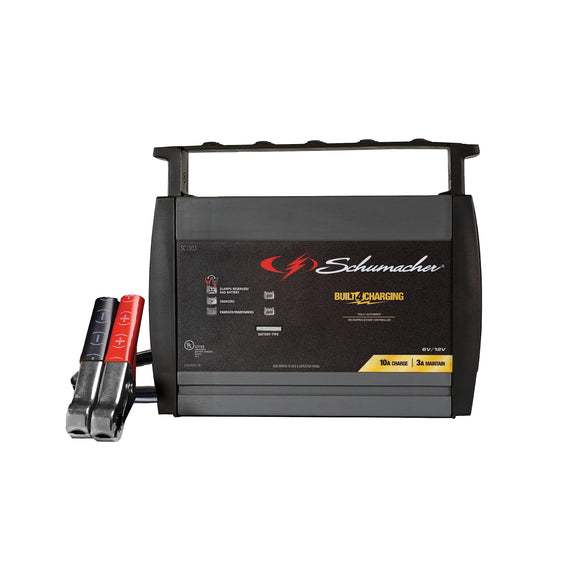 Fully Automatic Battery Charger and Maintainer- 10 Amps, 6V/12V- Motorcycles, Cars, SUVs, Tractors and Power Sport Batteries