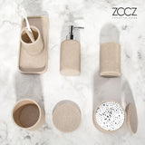 Bathroom Accessories Set 6 Pcs - Toothbrush Holder, Lotion Soap Dispenser