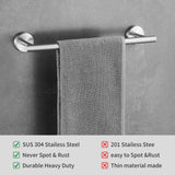 Bathroom Hardware Set 10 Pieces, Stainless Steel Towel Bar Set Includes 2 Packs 16 inch Towel Bar