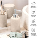 Bathroom Accessories Set 6 Pcs - Toothbrush Holder, Lotion Soap Dispenser