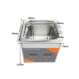 Ultrasonic Cleaner 2L 120W Heater Timer For Denture Toothbrush Pen Nib Nail Tools Jewelry