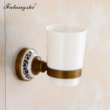 Porcelain Base Bathroom Hardware Set Towel Rack Toothbrush Holder Toilet