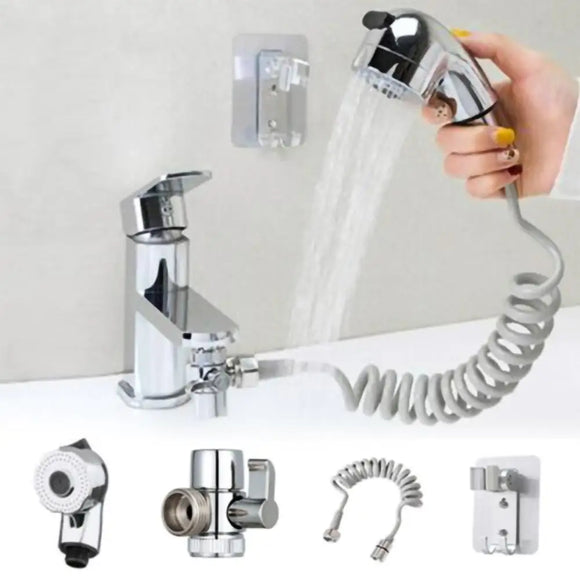 External Shower Hand-held Telescopic Small Nozzle Set Shampoo Head Set