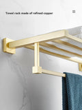 Gold All Copper Bathroom Hardware Set,Towel Rack,Paper Towel Rack,Bath