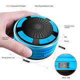 Waterproof Bluetooth Speaker Shower Radio Music Player Portable  Speakers With Colorful Light