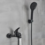 Quyanre Matte Black Bathroom Shower Faucet Bathtub Hot Cold Water