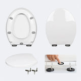 Toilet Cover Thicken Plastic Seat Universal Low Noise Slow Down Lid