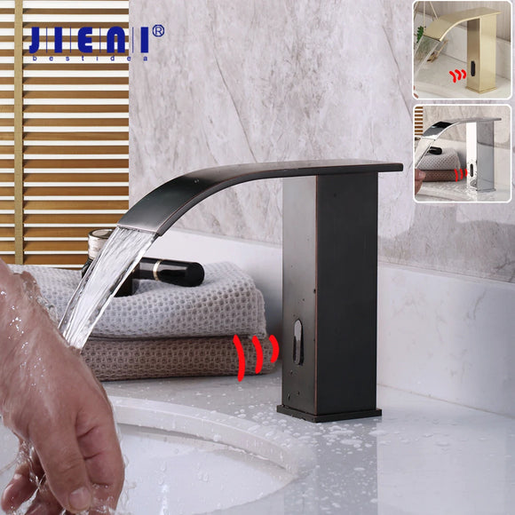 Bathroom Faucet Deck Mounted Automatic Sensor Water Mixer Crane Free-Touch Sensor