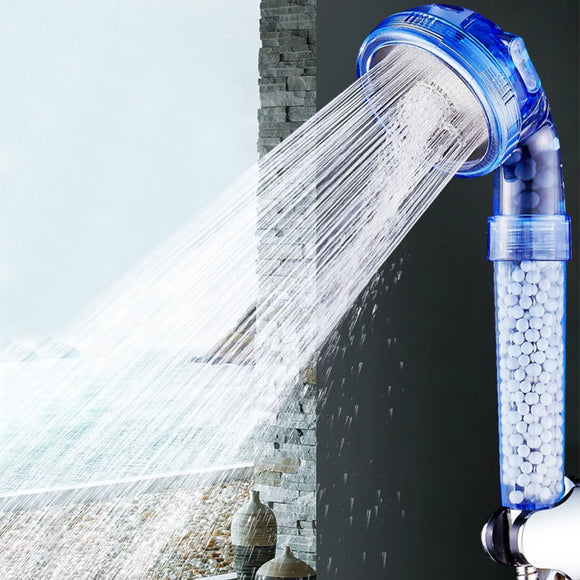 3 Modes Shower Head Holder Ionic Mineral Anion Rainfall Filter