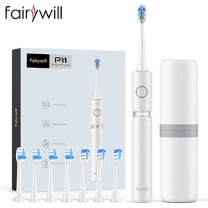 Fairywill P11 Sonic Whitening Electric Toothbrush Rechargeable USB Chargerh