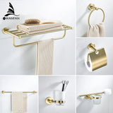 Bathroom Accessories Bath Hardware Set Golden Color Swan Toilet Paper Holder Towel Rack