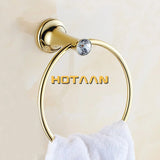 Stainless Steel Gold Color Bathroom Hardware Set Towel Rack Toilet Paper Holder