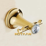 Stainless Steel Gold Color Bathroom Hardware Set Towel Rack Toilet Paper Holder