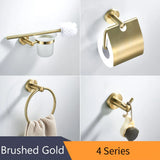 Bathroom Accessories Bath Hardware Set Golden Color Swan Toilet Paper Holder Towel Rack