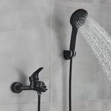 Quyanre Matte Black Bathroom Shower Faucet Bathtub Hot Cold Water