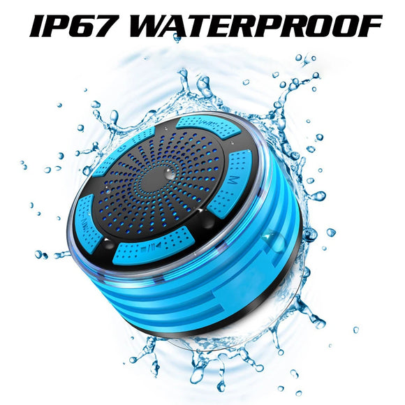 Waterproof Bluetooth Speaker Shower Radio Music Player Portable  Speakers With Colorful Light