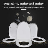 Toilet Cover Thicken Plastic Seat Universal Low Noise Slow Down Lid