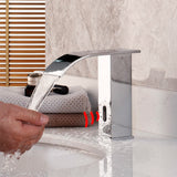 Bathroom Faucet Deck Mounted Automatic Sensor Water Mixer Crane Free-Touch Sensor