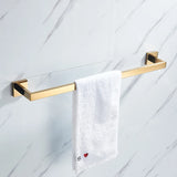 Polished Gold Bathroom Hardware Set Stainless Steel Robe Hook Towel