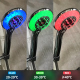 Led Shower Head Temperature Controlled And Negative Ion Filter