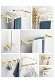 Gold All Copper Bathroom Hardware Set,Towel Rack,Paper Towel Rack,Bath