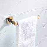 Polished Gold Bathroom Hardware Set Stainless Steel Robe Hook Towel