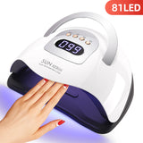 380W UV LED Nail Lamp 81LEDS Big Power Nail Lamp For Fast Curing