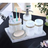 Bathroom Set Resin Soap Dispenser Toothbrush Holder Soap Dish Mouthwash Cup